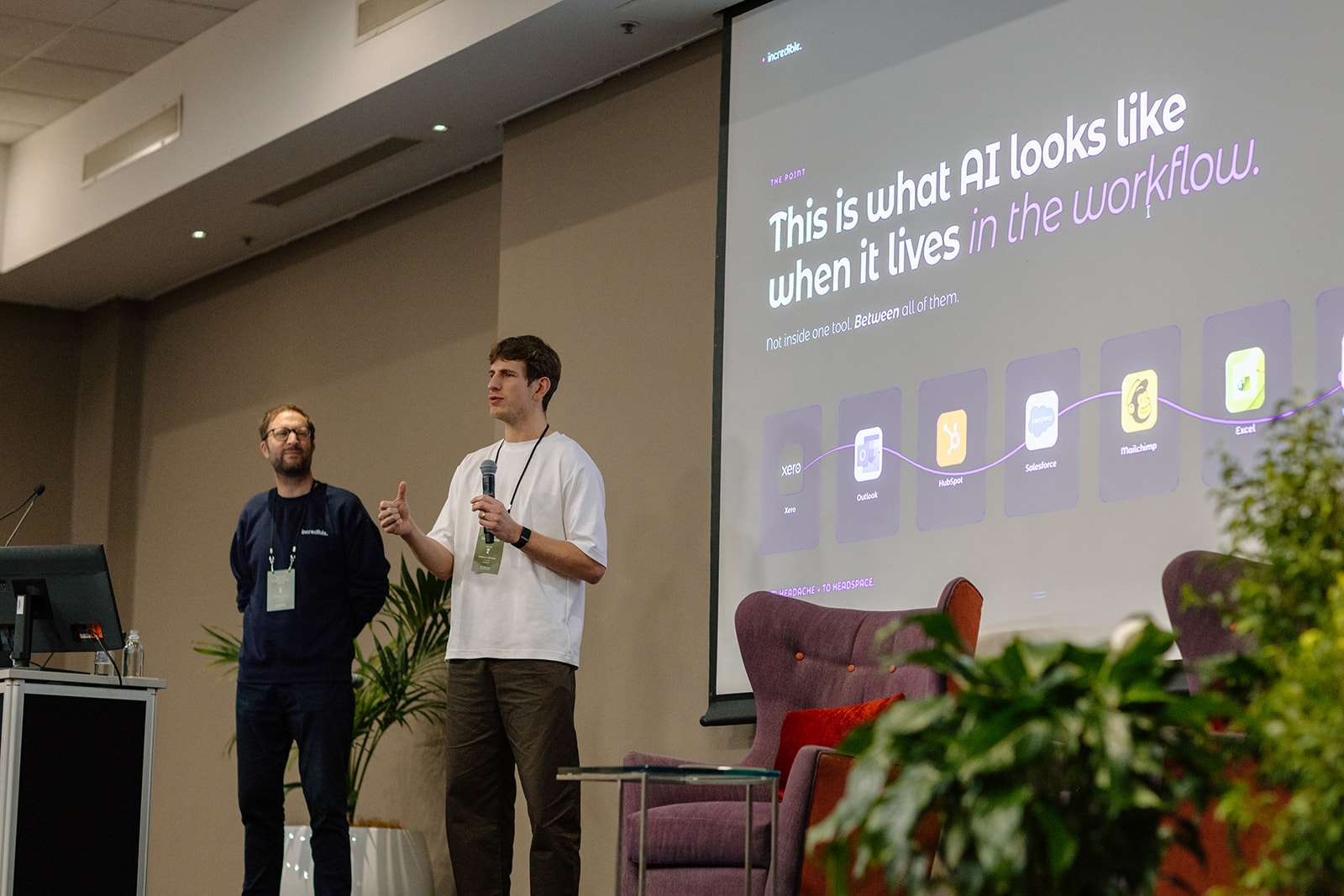 Stephen running a workshop with a room of attendees